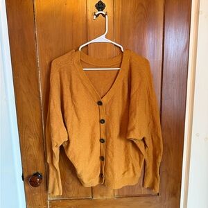 Women's Mustard Cardigan Sweater